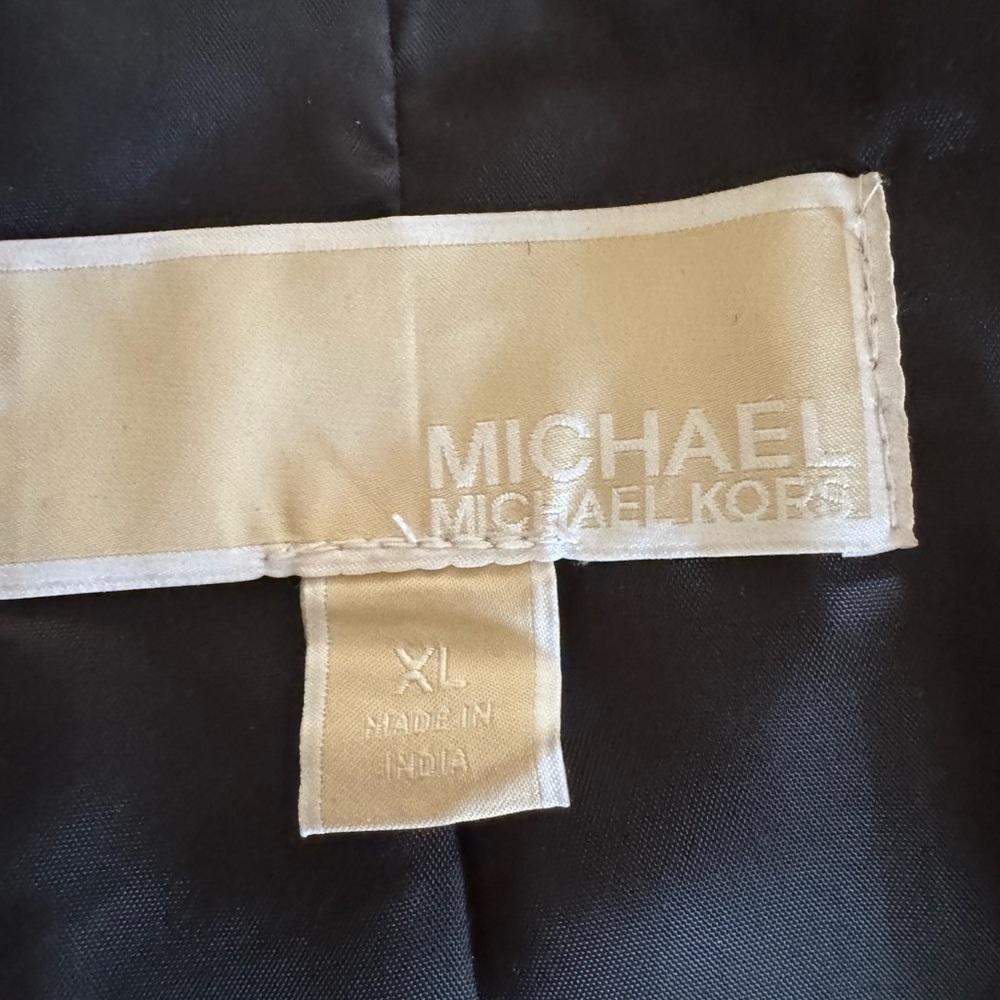 Michael Kors Black Leather Moto Jacket with Gold Hardware - Picture 4 of 7